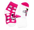 2 páry ponožek - ancle, Minnie | Velikost: 23-26 | Růžovo-bílá