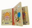Dětská dřevěná kniha - puzzle, hmyz