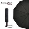 Pánský skládací deštník Feeling Rain - černá