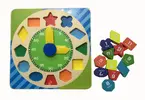 Dřevěné hodiny - puzzle