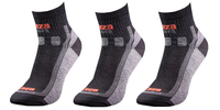 3 páry unisex nižší ponožky | Velikost: 36-38 | Černo/červená