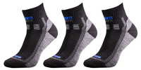 3 páry unisex nižší ponožky | Velikost: 39-41 | Černo/modré