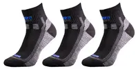 3 páry unisex nižší ponožky | Velikost: 39-41 | Černo/modré