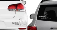 Samolepka na auto Borderka v autě | Velikost: Barva: černá