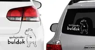 Samolepka na auto Buldok | Velikost: Barva: černá