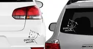Samolepka na auto Amstaff | Velikost: Barva: bílá