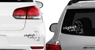 Samolepka na auto Ridgeback v autě | Velikost: Barva: bílá