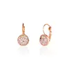 Rose gold visací náušnice