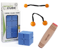 Magic Cube modrá, Thumb Chucks oranžová, Mokuru dřevo