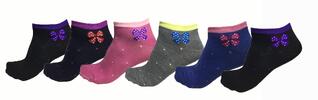 6 párů ponožek s mašlí | Velikost: 35-38