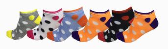 6 párů ponožek s puntíky | Velikost: 35-38