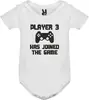 Body tričko Player 3 has joined the game | Velikost: 3 měsíce | Bílá