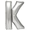 Nafukovací písmeno - K - Stříbrná | Velikost: 40 cm