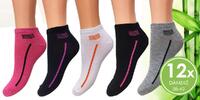 12 párů dámských ponožek (mix barev 1) 38-42