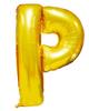 Nafukovací písmeno - P - Zlatá | Velikost: 40 cm