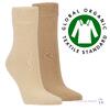 2x bio unisex ponožky (béžová, písková) | Velikost: 35-38