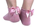 Bavlněné ponožky s mašlí | Růžová