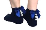 Bavlněné ponožky s mašlí | Modrá