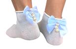 Bavlněné ponožky s mašlí | Bílá
