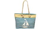 Dámská taška v námořnickém stylu | Světle-modrý proužek