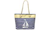 Dámská taška v námořnickém stylu | Tmavě-modrý proužek, bílá