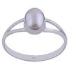 Stříbrný prsten s přírodní perlou | Velikost: 59 | Bílá