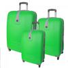 Sada 3 skořepinových kufrů, KF10 | Světle zelená