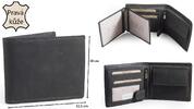 Pánská kožená peněženka, MTH-305-BL | Černá