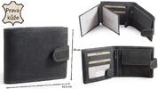 Pánská kožená peněženka, MTH-305L-BL | Černá