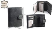 Pánská kožená peněženka, MTH-306-L-BL | Černá