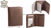 Pánská kožená peněženka, MTH-306-BR | Hnědá