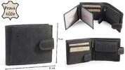 Pánská kožená peněženka, MTH-333L-BL | Černá