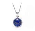 Ocelový náhrdelník Gemstone- Lapis Lazuli