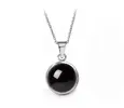 Ocelový náhrdelník Gemstone - Onyx