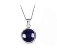 Ocelový náhrdelník Gemstone - modrý Avanturín