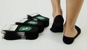 Pánské samodržící No Show ponožky Fashionable | Velikost: 39-43 | Černá