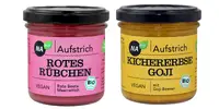 Dvě NABA pomazánky: Červená řepa & křen, 130 g + Cizrna & goji, 140 g