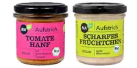 Dvě NABA pomazánky: Rajčata & konopné semínko, 140 g + Jablíčko & křen, 130 g