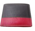 Černo-červená kožená peněženka z jemné kůže