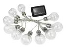 Řetěz 10 solárních žárovek s 30 LED světly