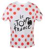 Pánské bílé tričko Tour de France s červenými puntíky | Velikost: L | Bílá