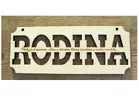 Dřevěná cedulka Rodina s gravírovaným textem