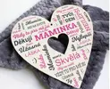 Dřevěné srdce pro maminku – růžové