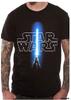 Pánské tričko Star Wars: Logo and saber | Velikost: S | Černá