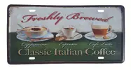 Plechová cedulka s motivem Classic Italian Coffee