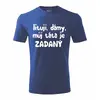Lituji, dámy, můj táta je zadaný - dětské tričko s potiskem | Velikost: 3-4 let | Modrá