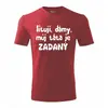 Lituji, dámy, můj táta je zadaný - dětské tričko s potiskem | Velikost: 3-4 let | Červená