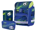 Školní aktovka Football2 + penál + desky A4 | Modrá