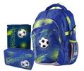 Anatomický batoh Junior Football II + penál + desky A4 | Modrá