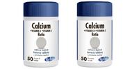 2x 50 tbl. Calcium + vitamín D + vitamin C